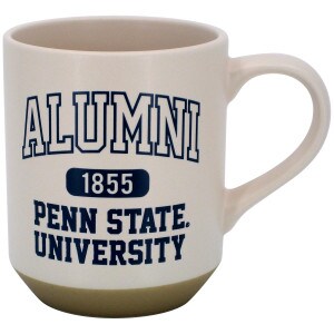 off white ceramic mug with Alumni 1855 Penn State University